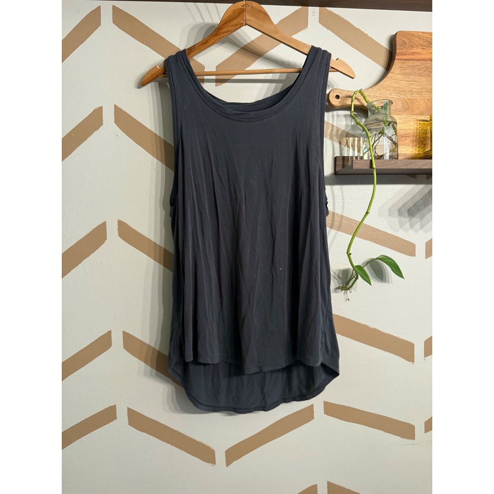 American Eagle Tank Top Women Large Grey Soft & Sexy High Low Sleeveless